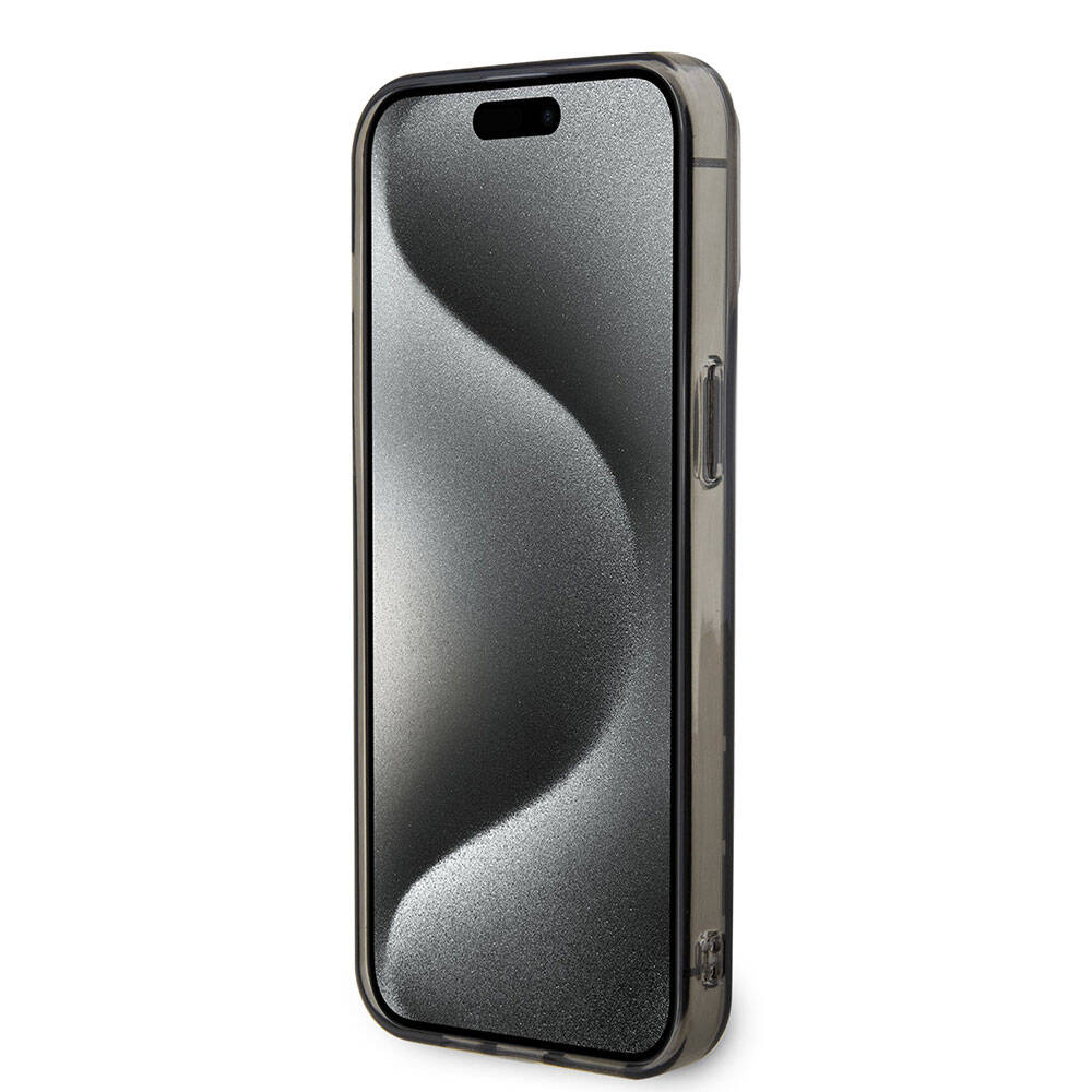 Apple iPhone 15 Pro Kılıf BMW M-safe Şarj Özellikli Transparan M Dizayn Orjinal Lisanslı Kapak Gri