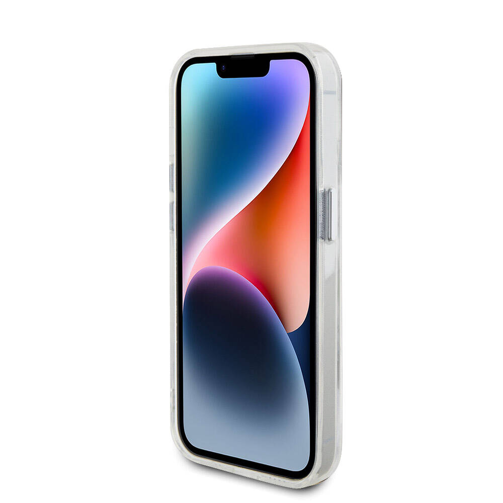 Apple iPhone 15 Pro Kılıf Ferrari M-safe Şarj Özellikli Standlı Buzlu Yüzey Dizayn Kapak Kırmızı