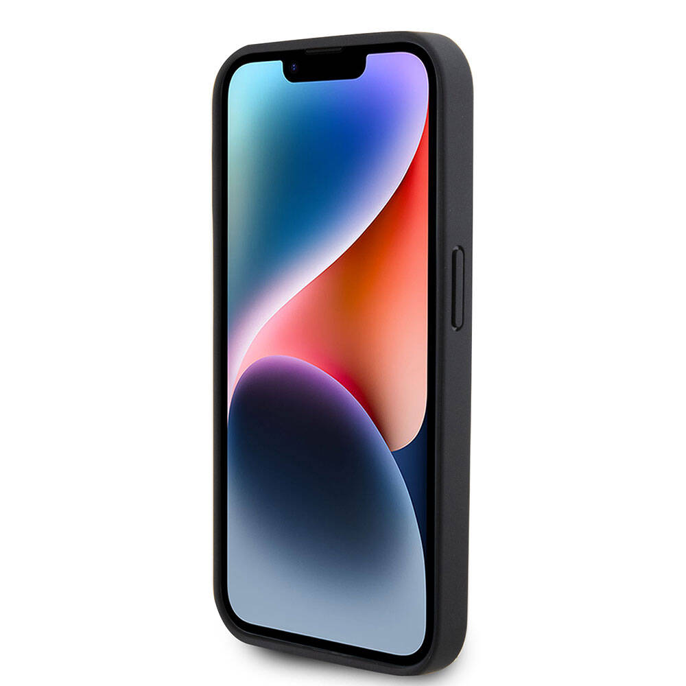 Apple iPhone 15 Pro Kılıf Ferrari Orjinal Lisanslı M-safe Şarj Özellikli Metal Logolu PU Karbon Kapak Kırmızı