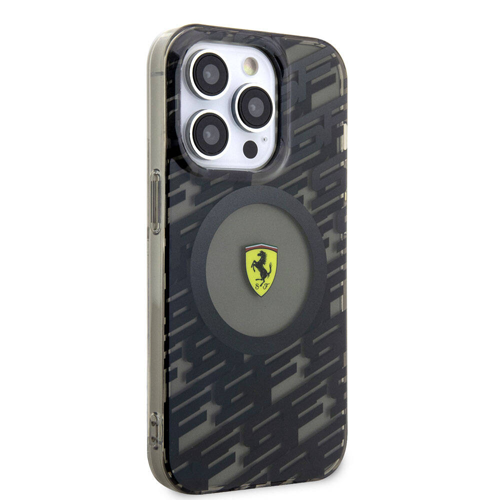 Apple iPhone 15 Pro Kılıf Ferrari Orjinal Lisanslı M-safe Şarj Özellikli Multi SF Kapak Sarı