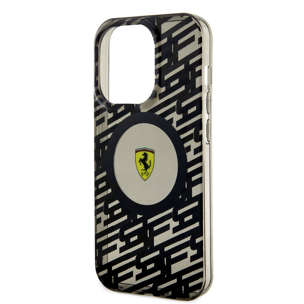 Apple iPhone 15 Pro Kılıf Ferrari Orjinal Lisanslı M-safe Şarj Özellikli Multi SF Kapak Siyah
