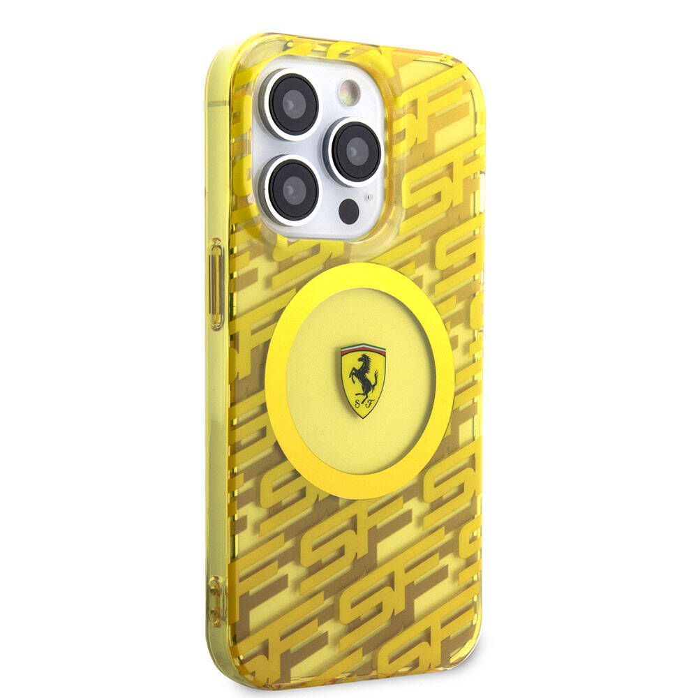 Apple iPhone 15 Pro Kılıf Ferrari Orjinal Lisanslı M-safe Şarj Özellikli Multi SF Kapak Siyah