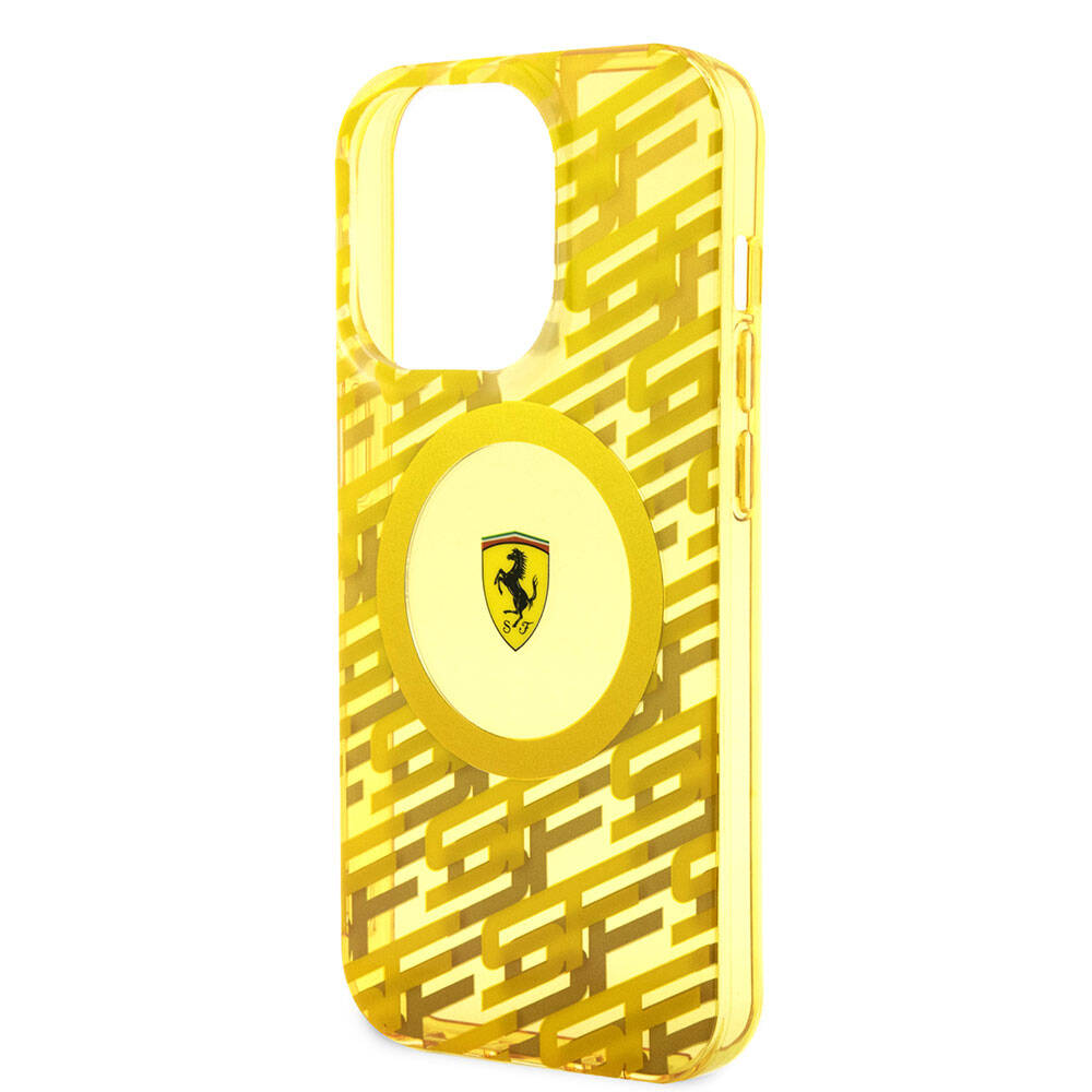 Apple iPhone 15 Pro Kılıf Ferrari Orjinal Lisanslı M-safe Şarj Özellikli Multi SF Kapak Siyah