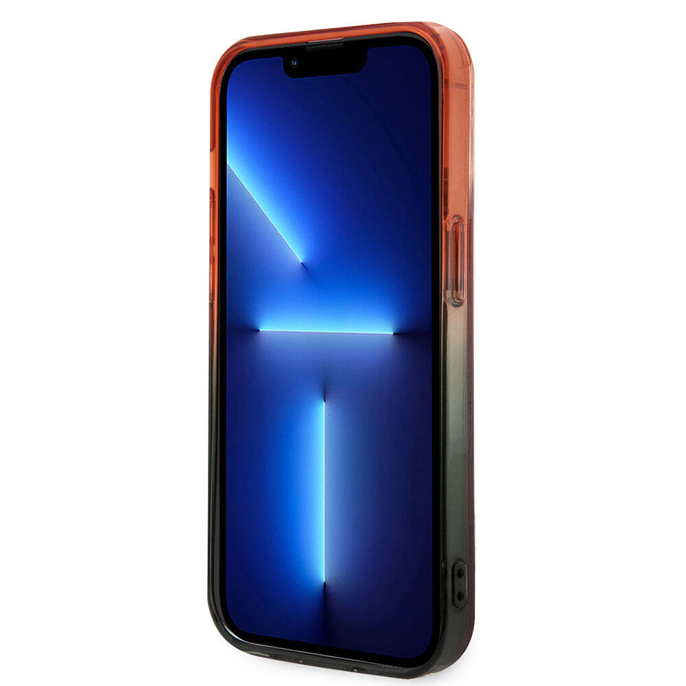 Apple iPhone 15 Pro Kılıf Ferrari Orjinal Lisanslı Transparan SF Yazılı Kenarları Renk Geçişli Kapak Siyah