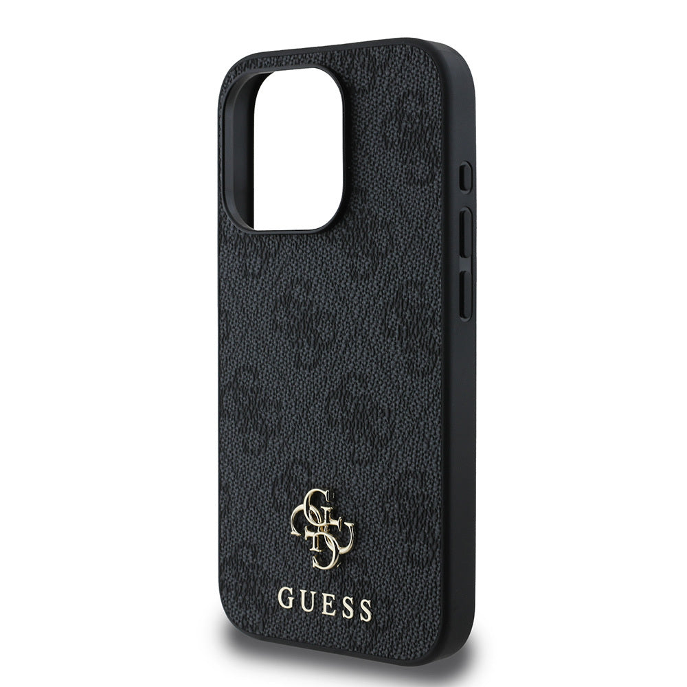 Apple iPhone 15 Pro Kılıf Guess Orjinal Lisanslı M-safe Şarj Özellikli Small 4G Classic Kapak Pembe