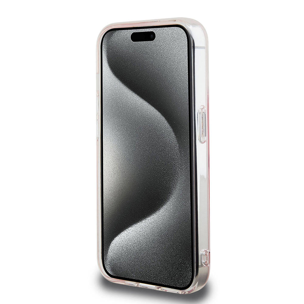 Apple iPhone 15 Pro Kılıf Hello Kitty Orjinal Lisanslı Askılı Yazı ve İkonik Logolu Daydreaming Kapak Beyaz