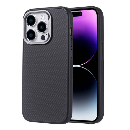 Apple iPhone 15 Pro Kılıf M-safe Şarj Özellikli Karbon Fiber Görünümlü Zore Troy Kapak