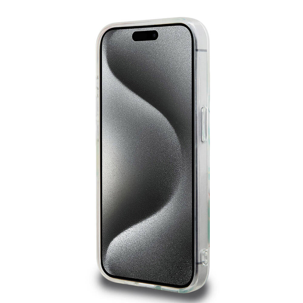 Apple iPhone 15 Pro Kılıf Lacoste Orjinal Lisanslı M-safe Şarj Özellikli Çift Katmanlı Yamalar Desenli Kapak Yeşil