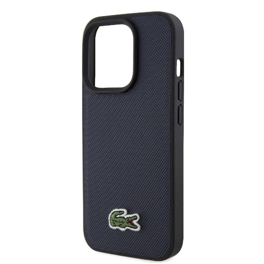 Apple iPhone 15 Pro Kılıf Lacoste Orjinal Lisanslı PU Pike Desenli Arka Yüzey İkonik Timsah Dokuma Logolu Kapak Yeşil
