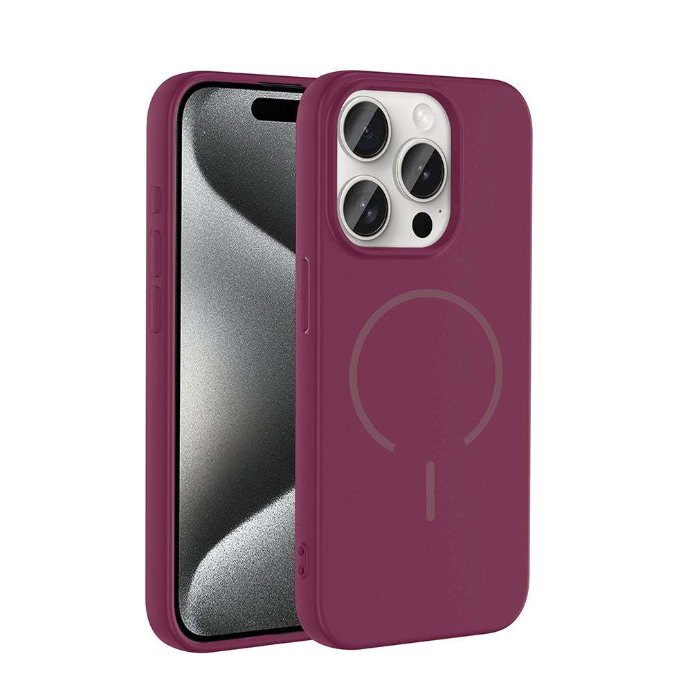 Apple iPhone 15 Pro Kılıf M-safe Şarj Özellikli Zore Meta Kapak