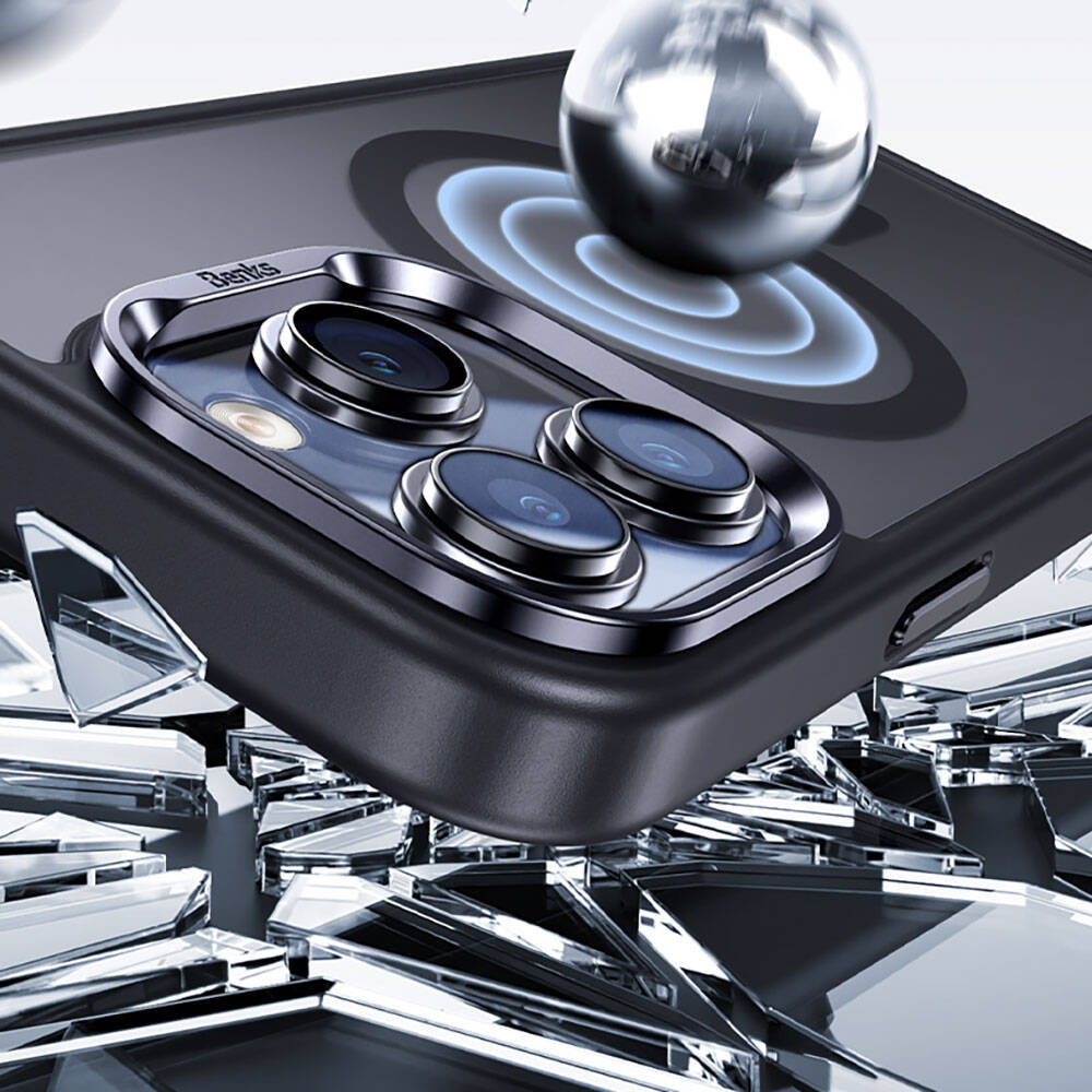 Apple iPhone 15 Pro Kılıf M-safe Şarj Özellikli Benks Mist Protective Kapak Mavi