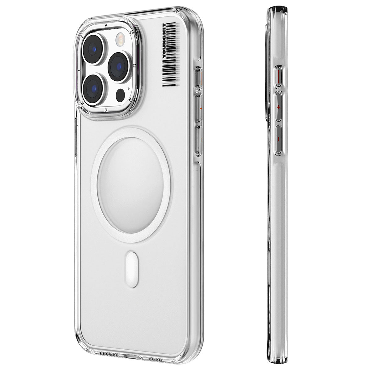 Apple iPhone 15 Pro Kılıf M-safe Şarj Özellikli Şeffaf Youngkit Crystal Shield Serisi Kapak