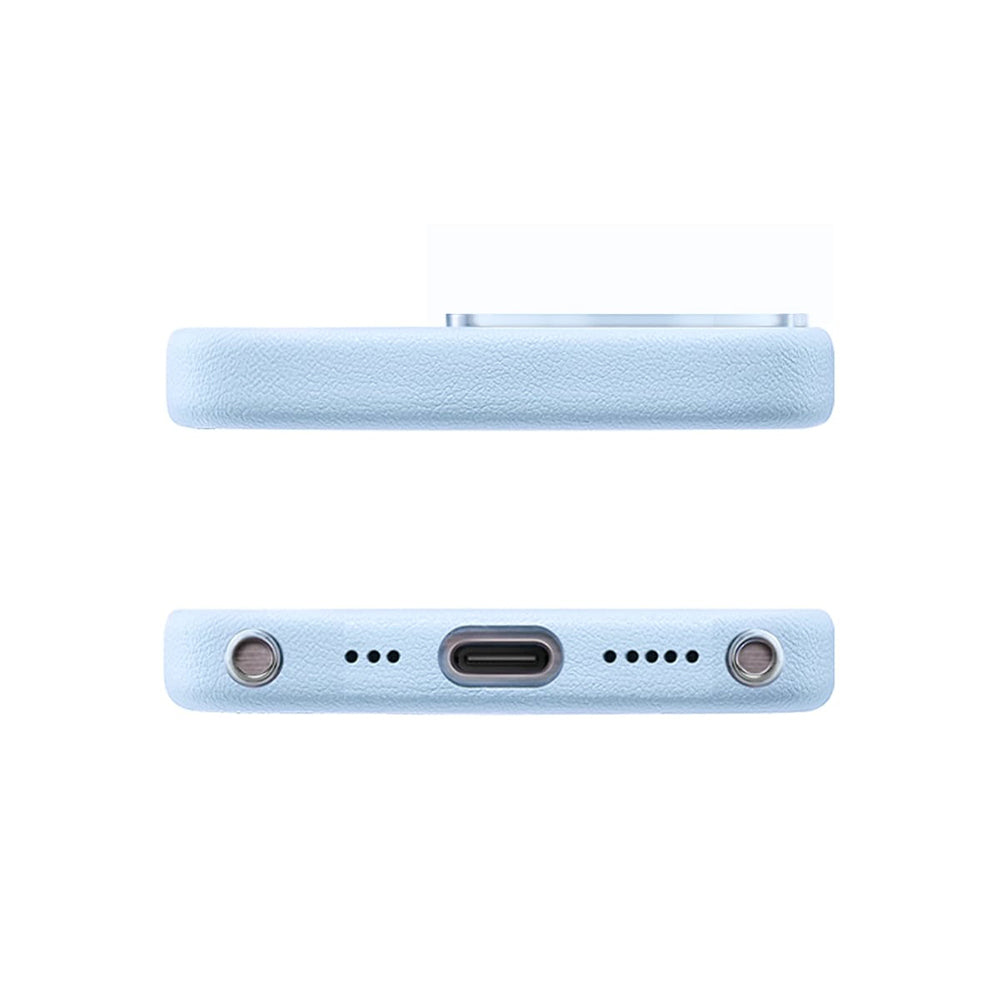 Apple iPhone 15 Pro Kılıf M-safe Şarj Özellikli Standlı Suni Deri Tasarımlı Pynana Dancing Circle Serisi Kapak Siyah