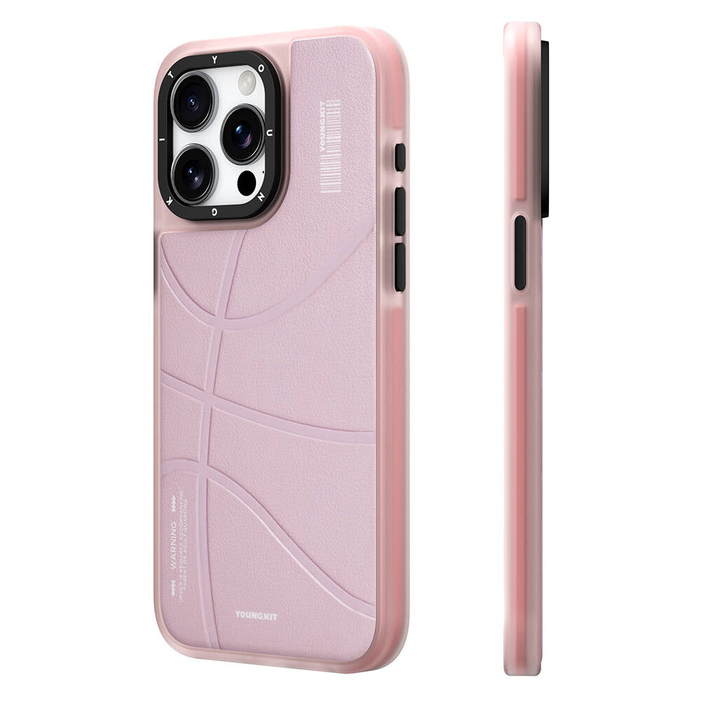 Apple iPhone 15 Pro Kılıf M-safe Şarj Özellikli Youngkit Backboard Serisi Leather Kapak
