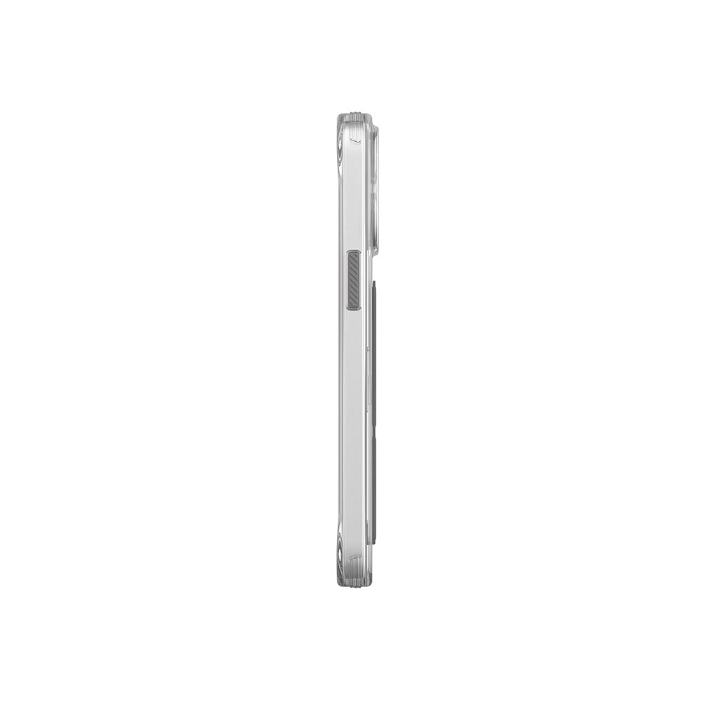 Apple iPhone 15 Pro Kılıf SkinArma Şeffaf Renk Geçişli Airbag Tasarımlı Standlı Cosmo Kapak Gri