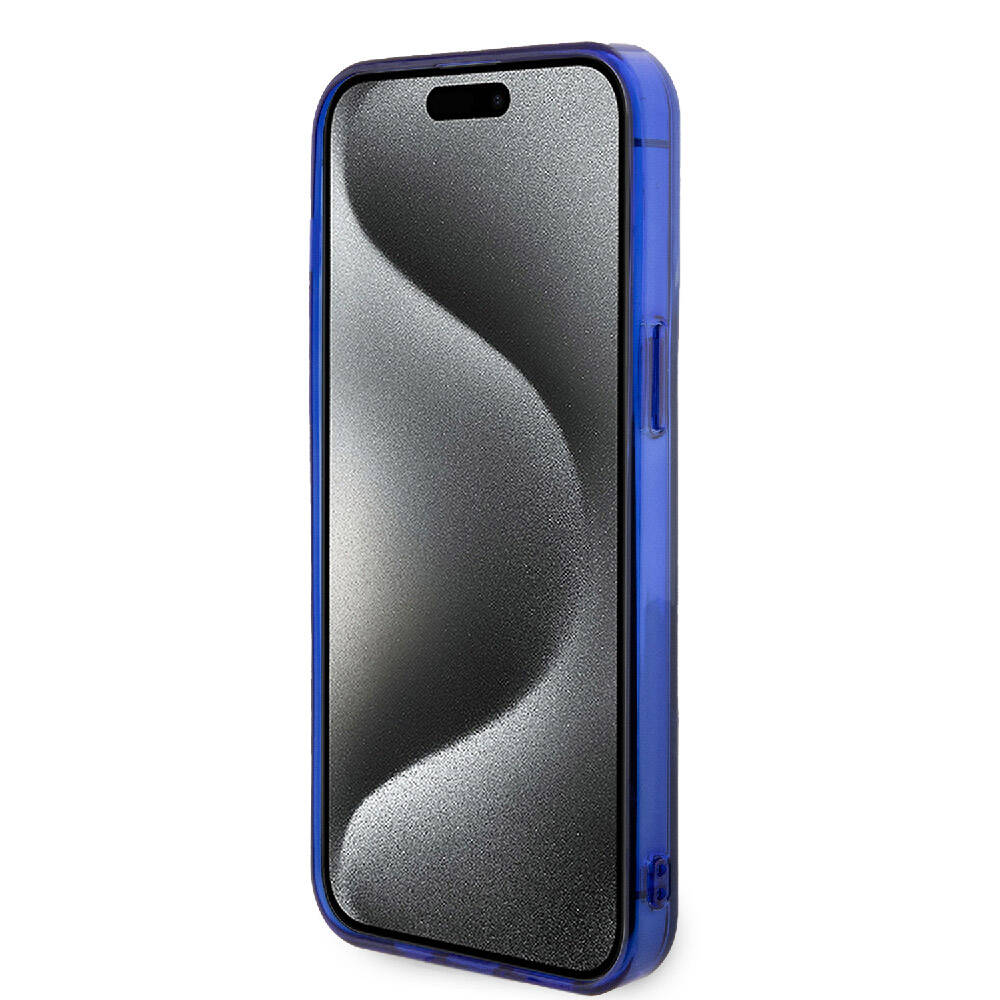Apple iPhone 15 Pro Kılıf TUMI Orjinal Lisanslı M-safe Şarj Özellikli PC TPU Çift Katmanlı Sıvı Baskılı Kapak Lacivert