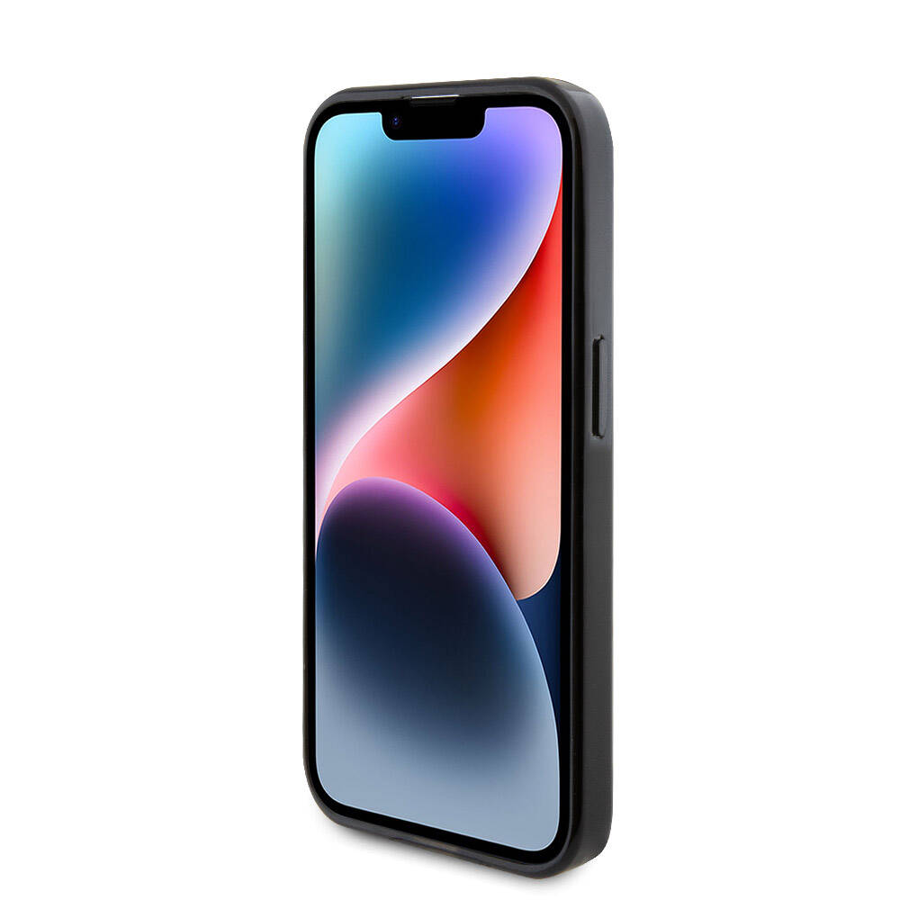 Apple iPhone 15 Pro Kılıf TUMI Orjinal Lisanslı M-safe Şarj Özellikli PC TPU Metal Logolu Ring Standlı Kapak Siyah