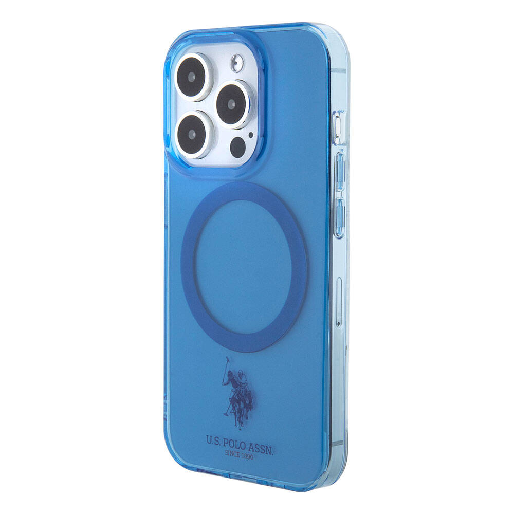 Apple iPhone 15 Pro Kılıf U.S. Polo Assn. Orjinal Lisanslı M-safe Şarj Özellikli Transparan Tasarım Kapak Mor