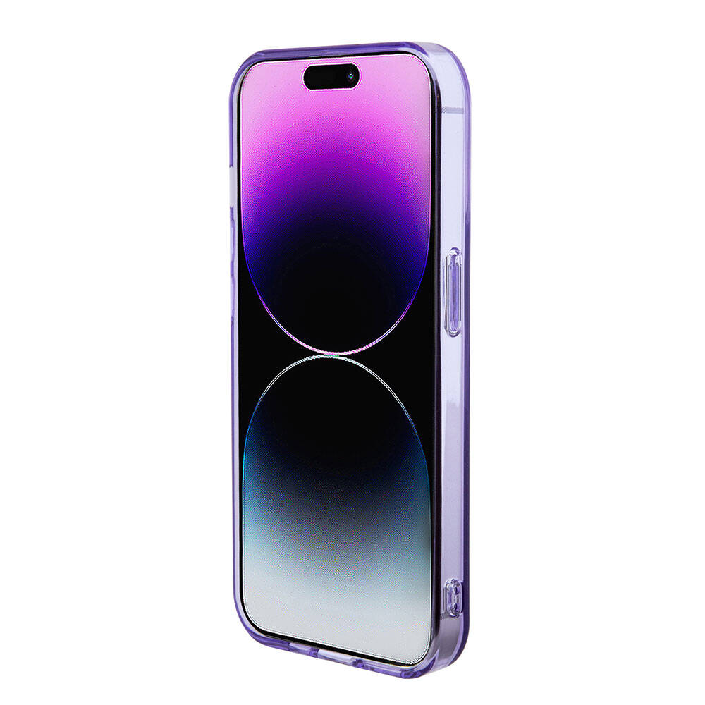 Apple iPhone 15 Pro Kılıf U.S. Polo Assn. Orjinal Lisanslı M-safe Şarj Özellikli Transparan Tasarım Kapak Mor