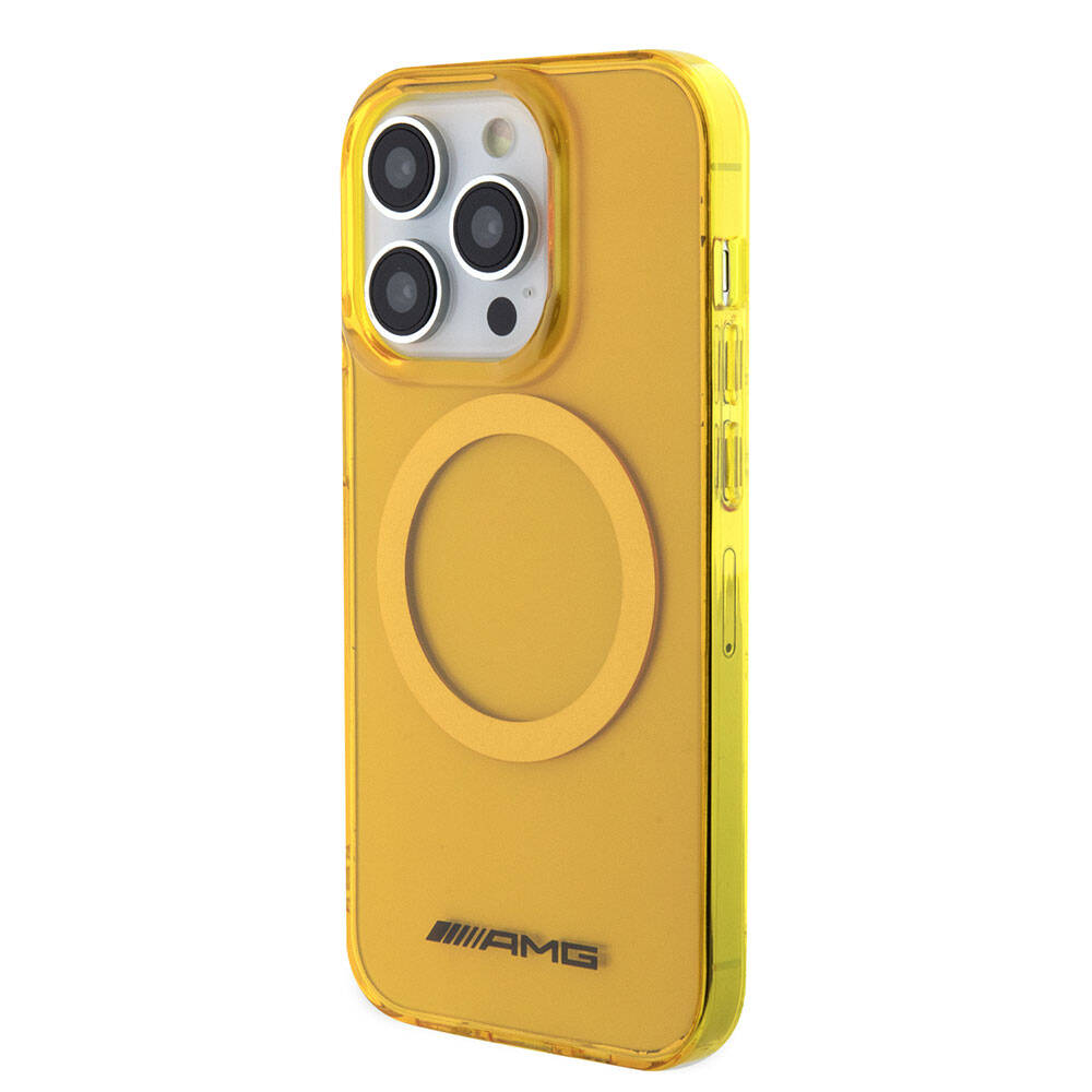 Apple iPhone 15 Pro Max Kılıf AMG Orjinal Lisanslı M-safe Şarj Özellikli Transparan Kapak Yeşil
