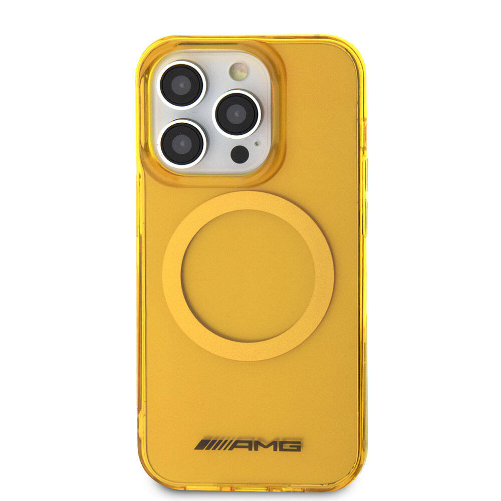 Apple iPhone 15 Pro Max Kılıf AMG Orjinal Lisanslı M-safe Şarj Özellikli Transparan Kapak Yeşil