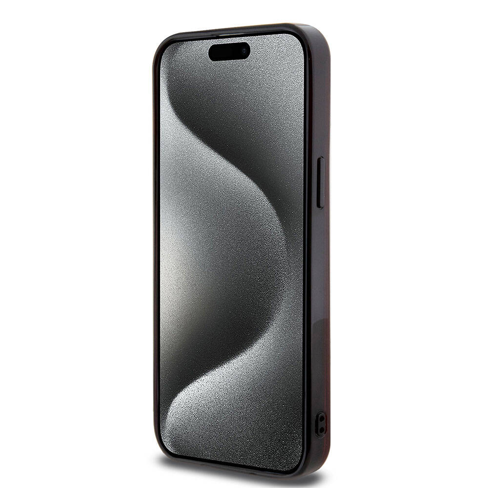 Apple iPhone 15 Pro Max Kılıf AMG Orjinal Lisanslı M-safe Şarj Özellikli Transparan Timeless Kapak Kırmızı