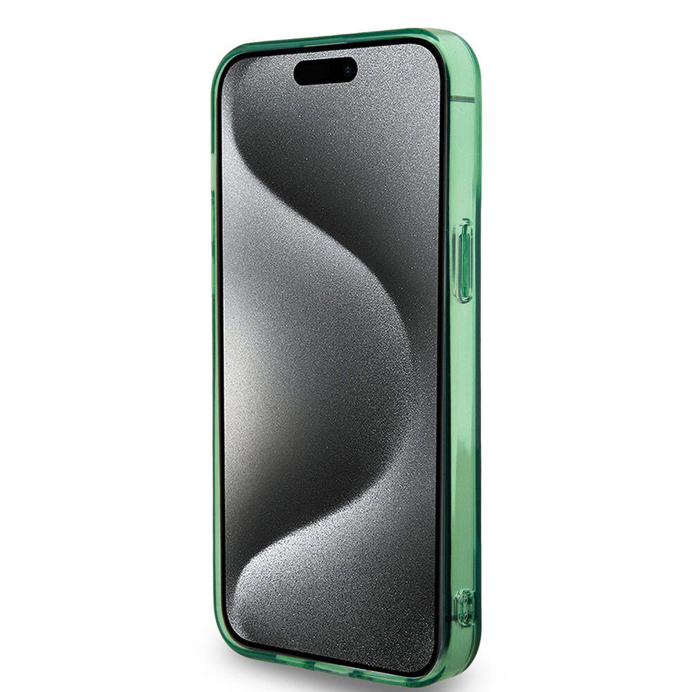 Apple iPhone 15 Pro Max Kılıf BMW M-safe Şarj Özellikli Transparan Tricolor Stripes Orjinal Lisanslı Kapak Gri