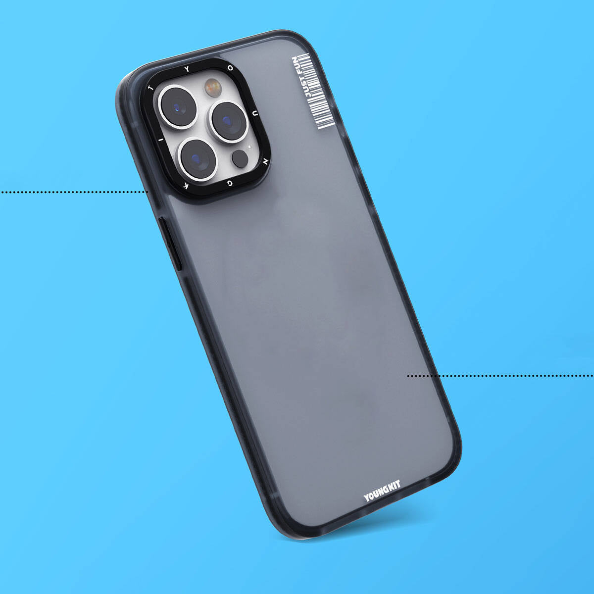Apple iPhone 15 Pro Max Kılıf Buzlu Mat Tasarım Youngkit Colored Sand Serisi Kapak Pembe
