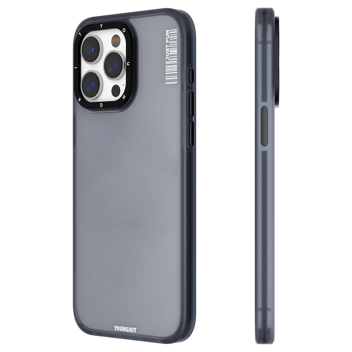 Apple iPhone 15 Pro Max Kılıf Buzlu Mat Tasarım Youngkit Colored Sand Serisi Kapak Pembe