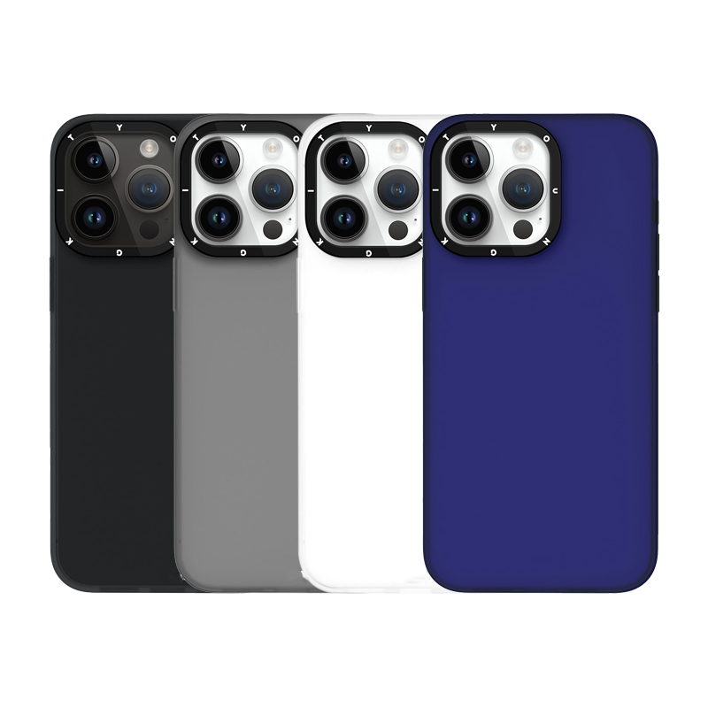 Apple iPhone 15 Pro Max Kılıf Buzlu Mat Tasarım Youngkit Hidden Sand Serisi Kapak Mavi