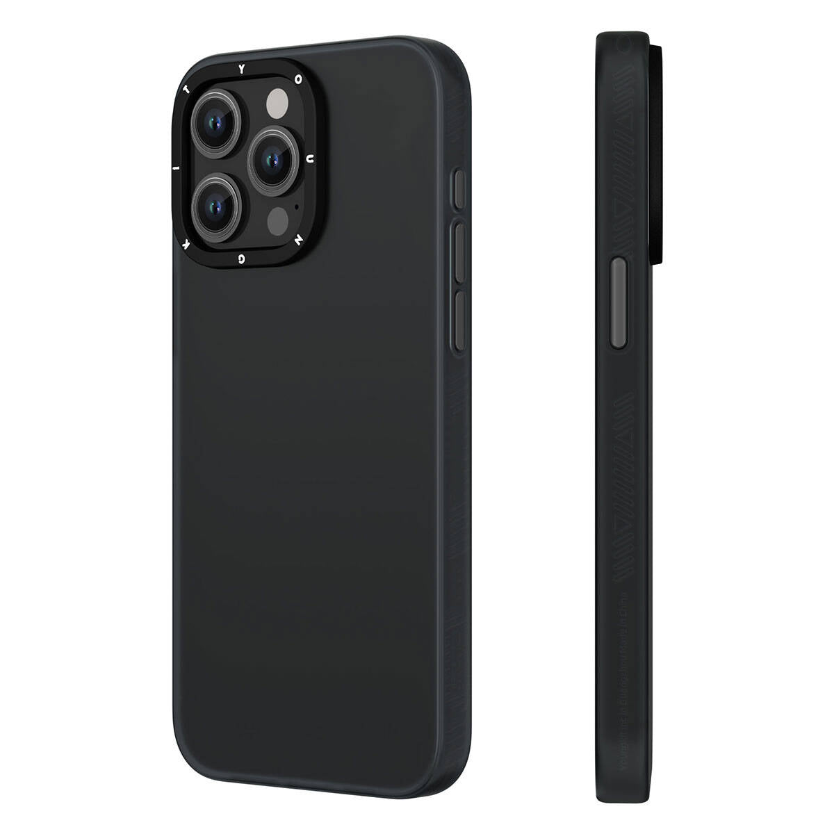 Apple iPhone 15 Pro Max Kılıf Buzlu Mat Tasarım Youngkit Hidden Sand Serisi Kapak Beyaz