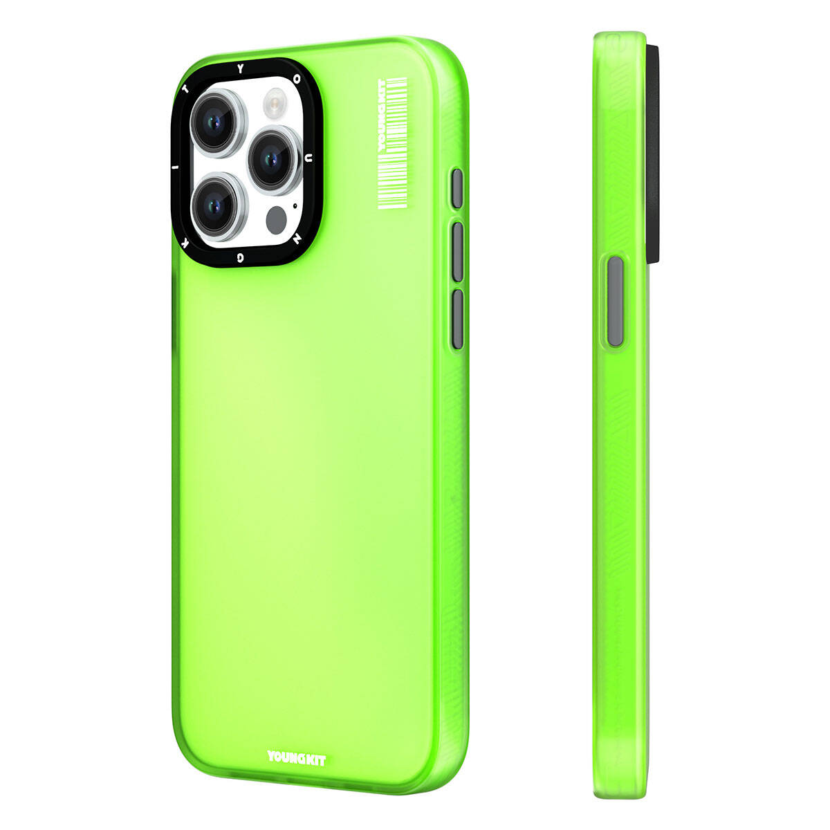 Apple iPhone 15 Pro Max Kılıf Buzlu Mat Tasarım Youngkit Hidden Sand Serisi Kapak Yeşil