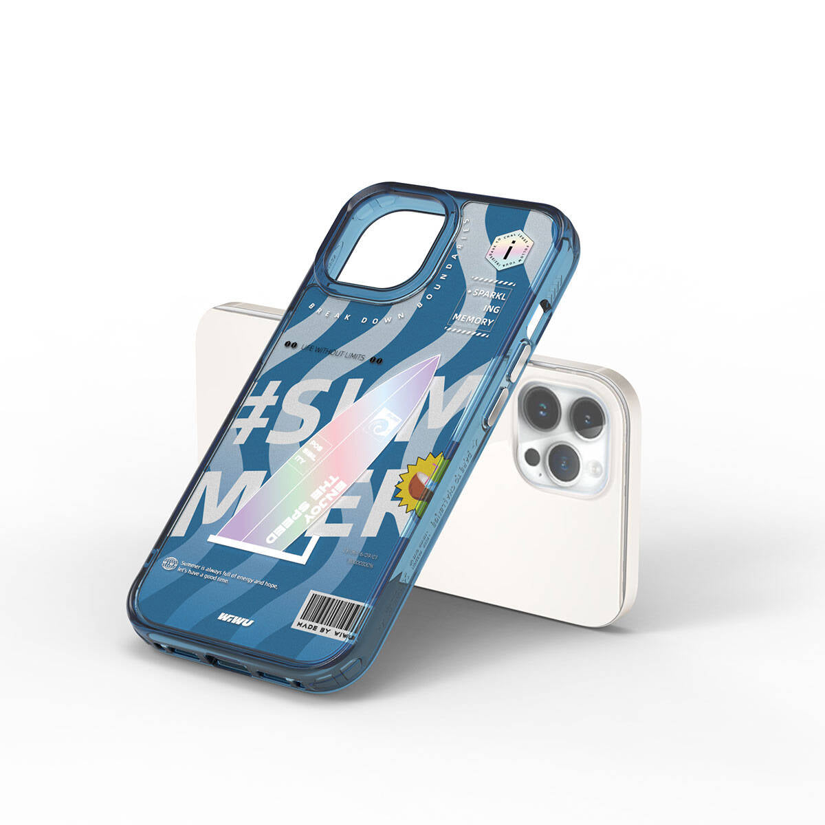 Apple iPhone 15 Pro Max Kılıf Çift Katman Desenli Wiwu Summer Serisi Kapak Yeşil