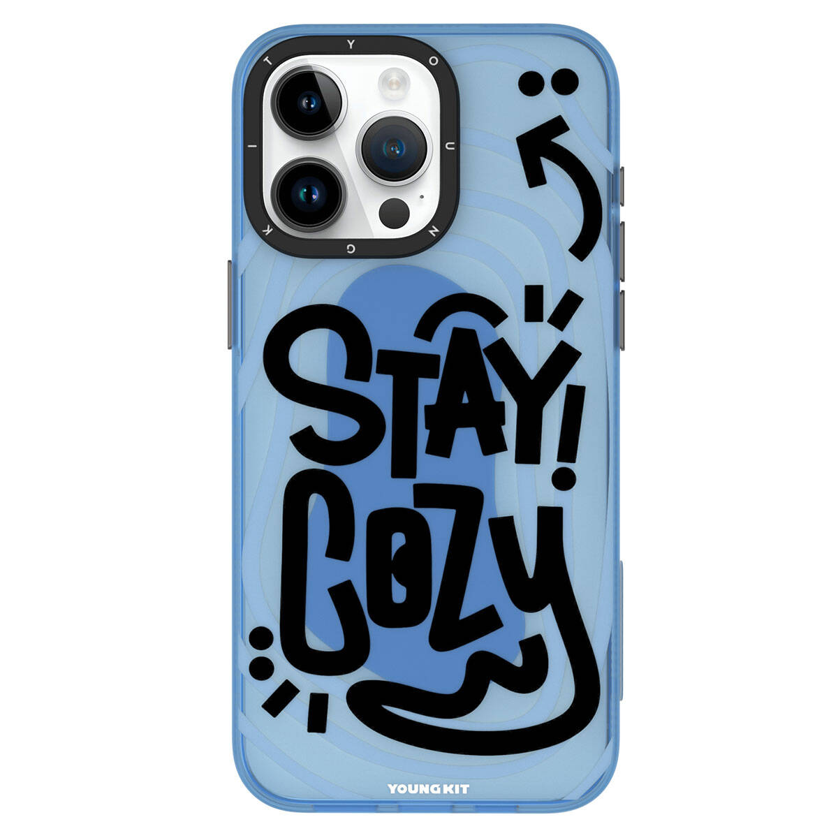 Apple iPhone 15 Pro Max Kılıf Desenli Youngkit Happy Hearth Serisi Kapak Kırmızı