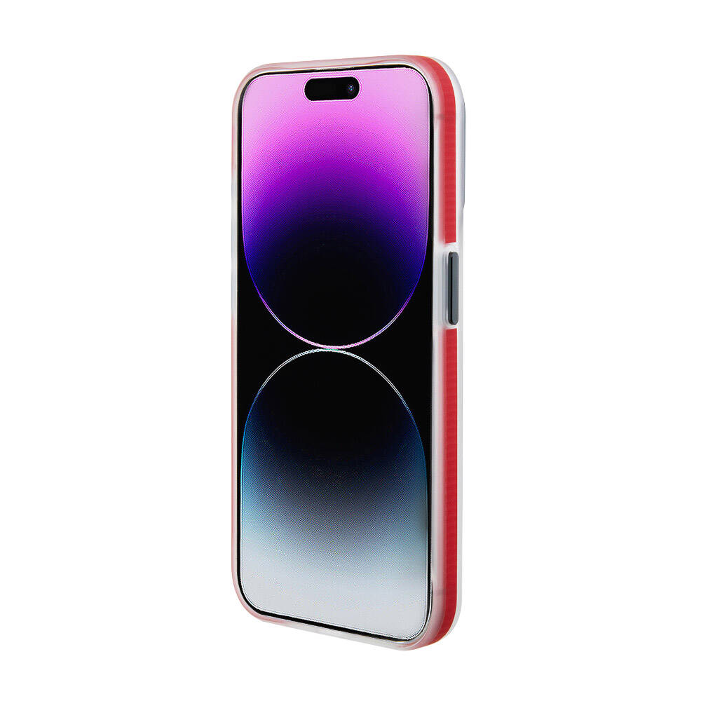 Apple iPhone 15 Pro Max Kılıf Ferrari Orjinal Lisanslı M-safe Şarj Özellikli Kontrast Bumper SF Ring Kapak Kırmızı