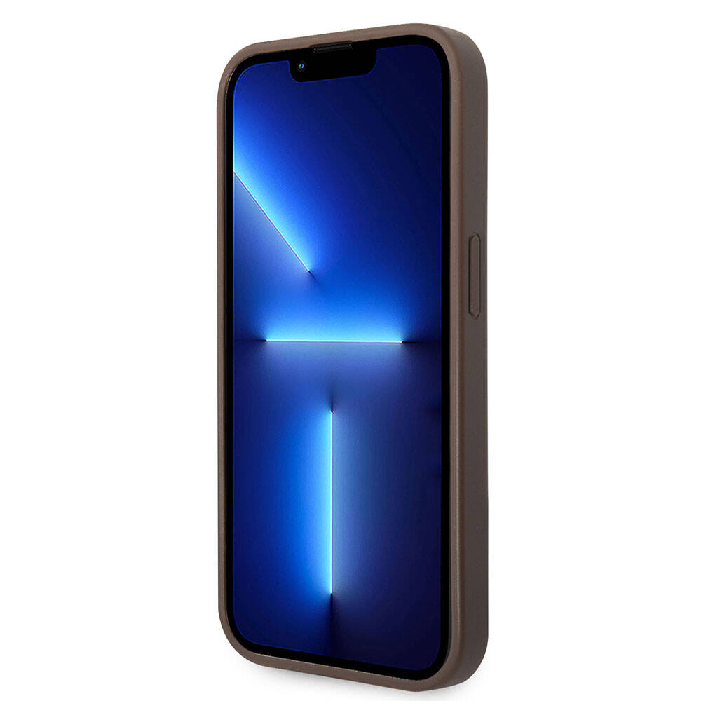Apple iPhone 15 Pro Max Kılıf Guess Orjinal Lisanslı PU Deri Yazı ve 4G Metal Logolu Desenli Kapak Pembe