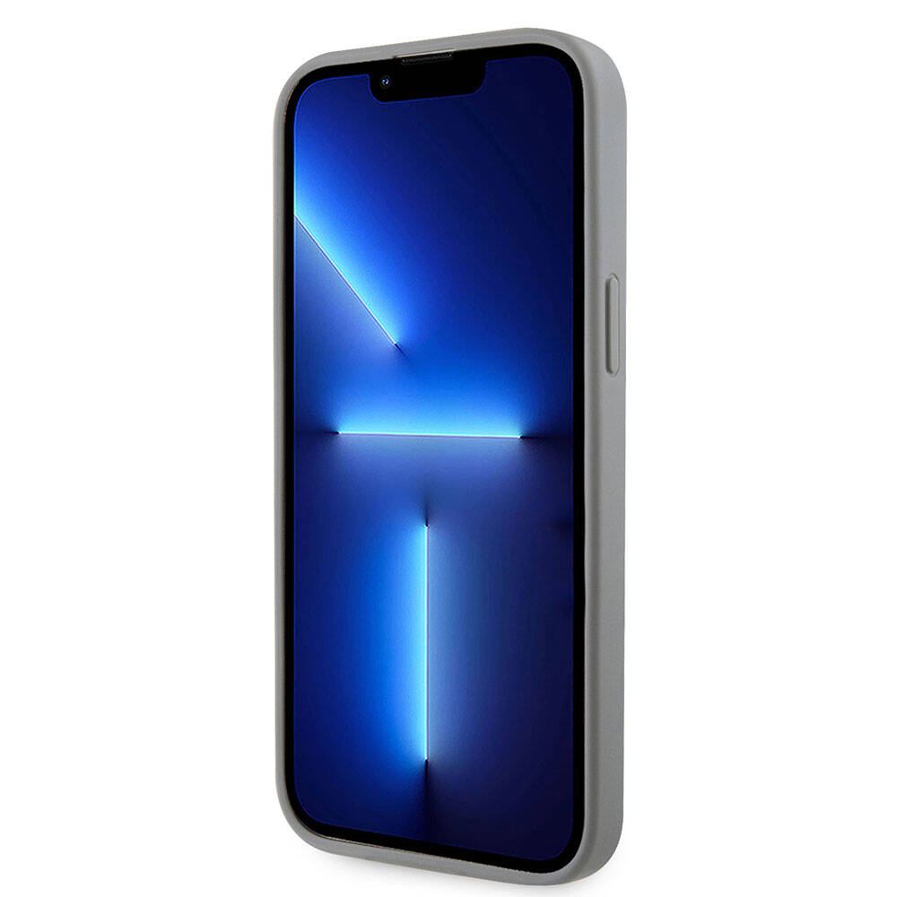 Apple iPhone 15 Pro Max Kılıf Guess Orjinal Lisanslı Taşlı Arka Yüzey Üçgen Logolu Kapak Gold