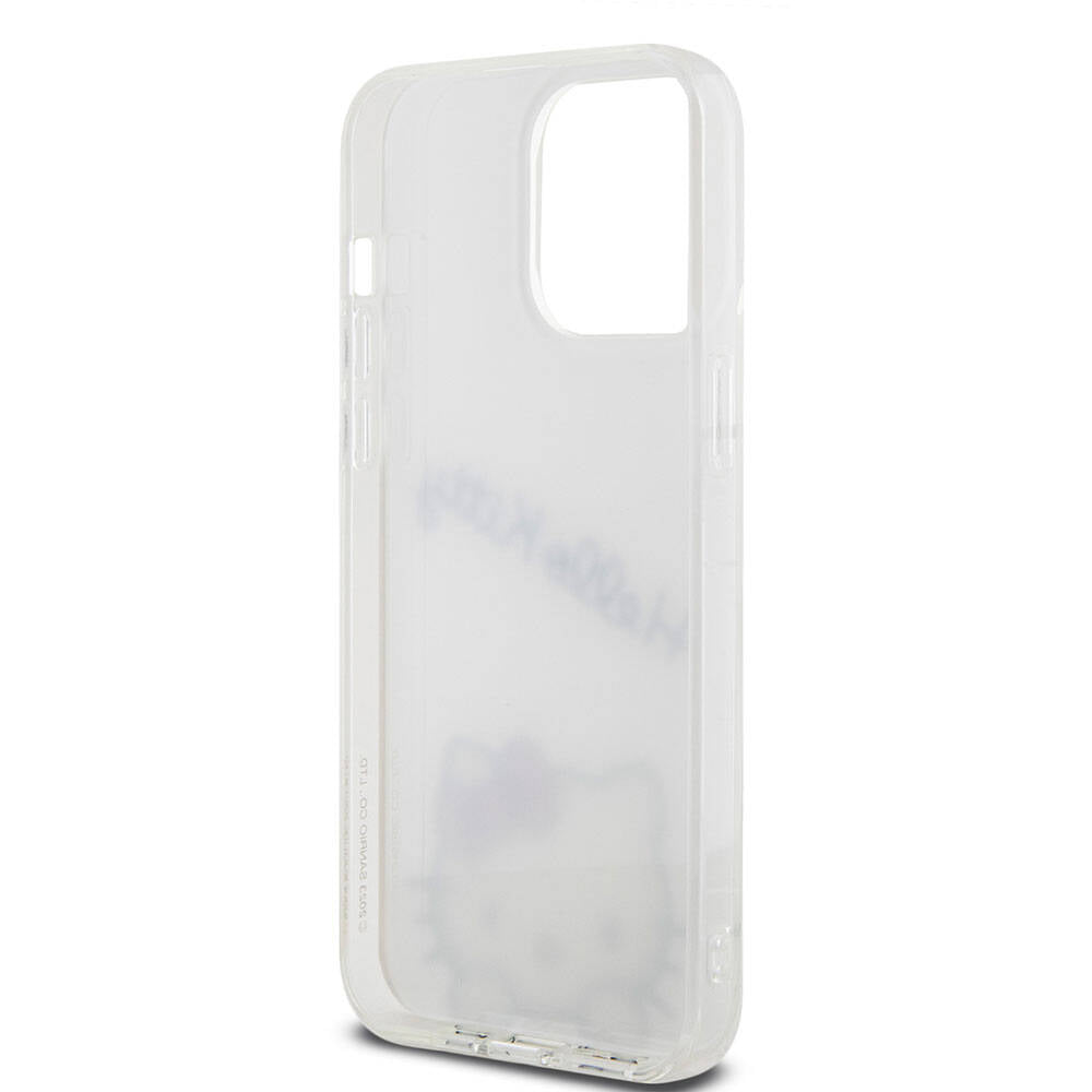 Apple iPhone 15 Pro Max Kılıf Hello Kitty Orjinal Lisanslı Askılı Yazı ve İkonik Logolu Daydreaming Kapak Pembe