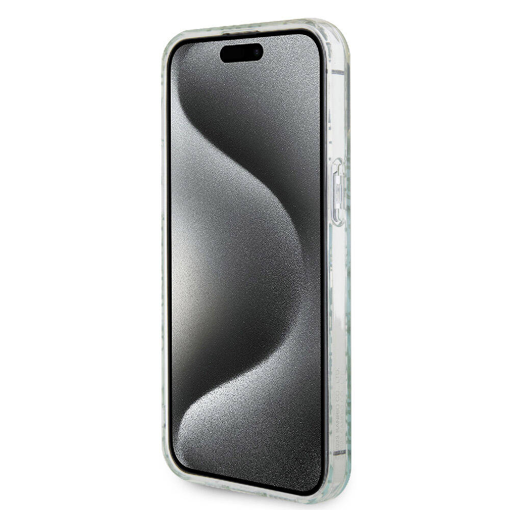 Apple iPhone 15 Pro Max Kılıf Hello Kitty Orjinal Lisanslı Renk Geçişli Elektroplating Kaplama Kitty Head Desenli Kapak Pembe