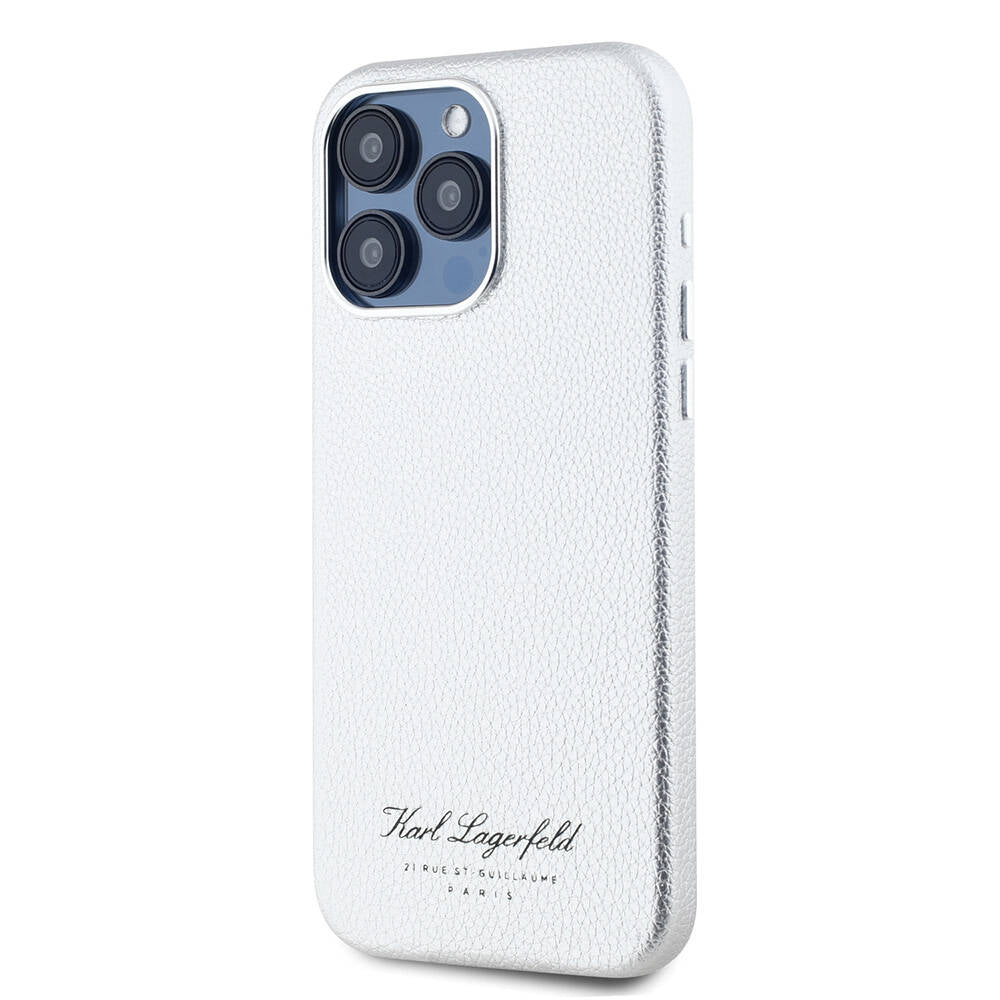 Apple iPhone 15 Pro Max Kılıf Karl Lagerfeld Orjinal Lisanslı KL Yazılı Hotel Kapak Siyah