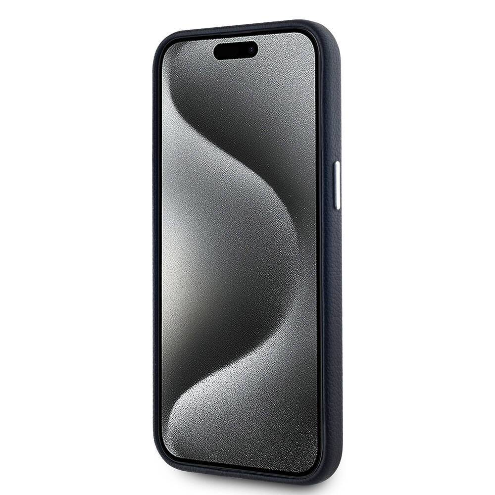 Apple iPhone 15 Pro Max Kılıf Karl Lagerfeld Orjinal Lisanslı KL Yazılı Hotel Kapak Siyah