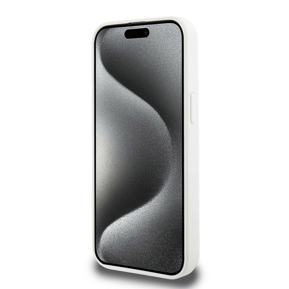 Apple iPhone 15 Pro Max Kılıf Lacoste Orjinal Lisanslı M-safe Şarj Özellikli PU Deri Görünümlü Kartlıklı Karışık Monogram Desenli Kapak Siyah