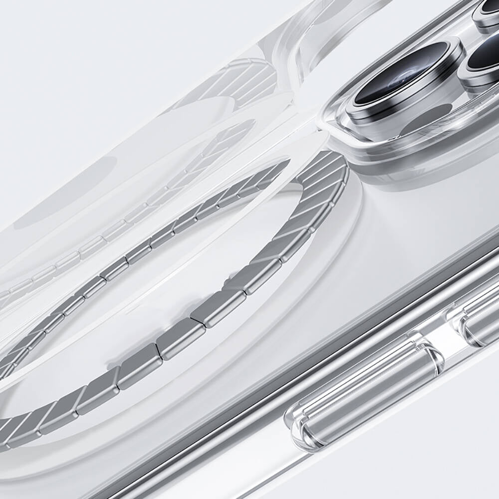 Apple iPhone 15 Pro Max Kılıf M-safe Şarj Özellikli Airbagli Şeffaf Benks LucentPro Serisi Kapak Şeffaf