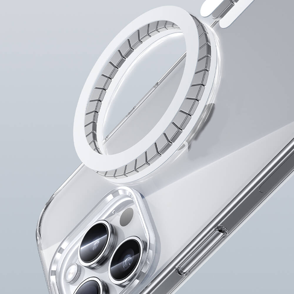 Apple iPhone 15 Pro Max Kılıf M-safe Şarj Özellikli Airbagli Şeffaf Benks LucentPro Serisi Kapak Şeffaf