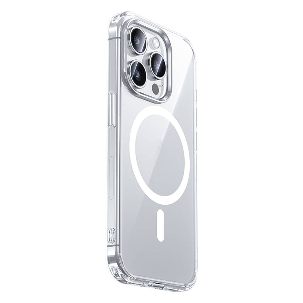 Apple iPhone 15 Pro Max Kılıf M-safe Şarj Özellikli Airbagli Şeffaf Benks LucentPro Serisi Kapak Şeffaf