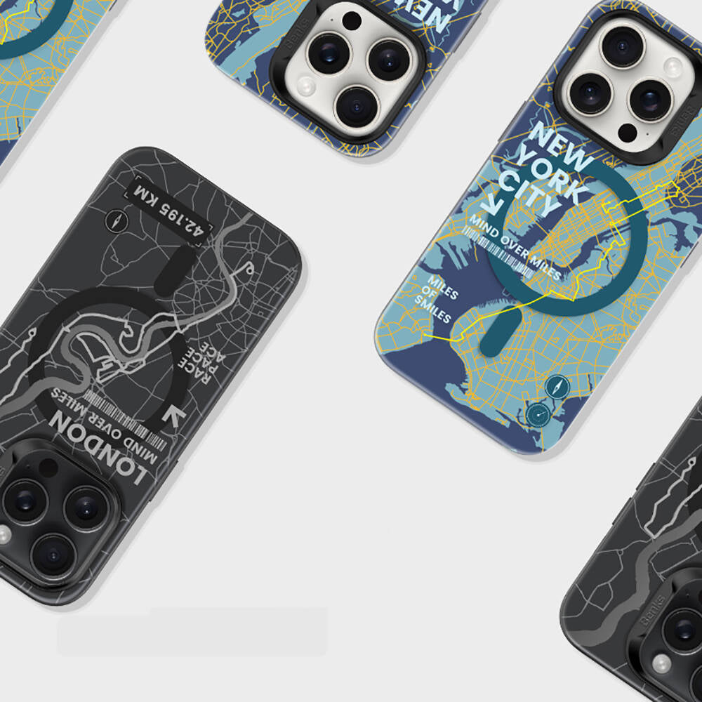 Apple iPhone 15 Pro Max Kılıf M-safe Şarj Özellikli Benks City Serisi Kapak Mavi