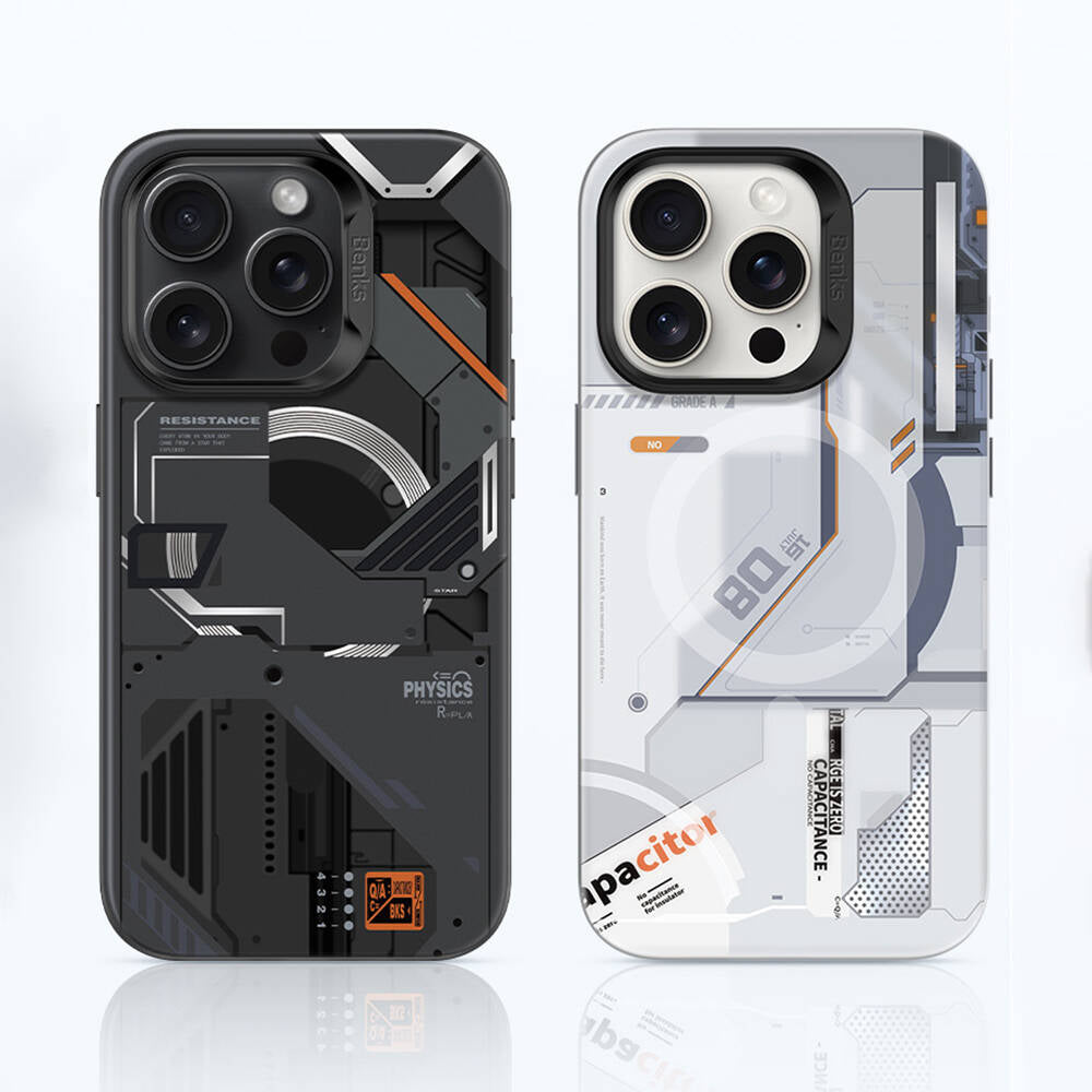Apple iPhone 15 Pro Max Kılıf M-safe Şarj Özellikli Mekanik Tasarımlı Benks Perspective Serisi Kapak Siyah