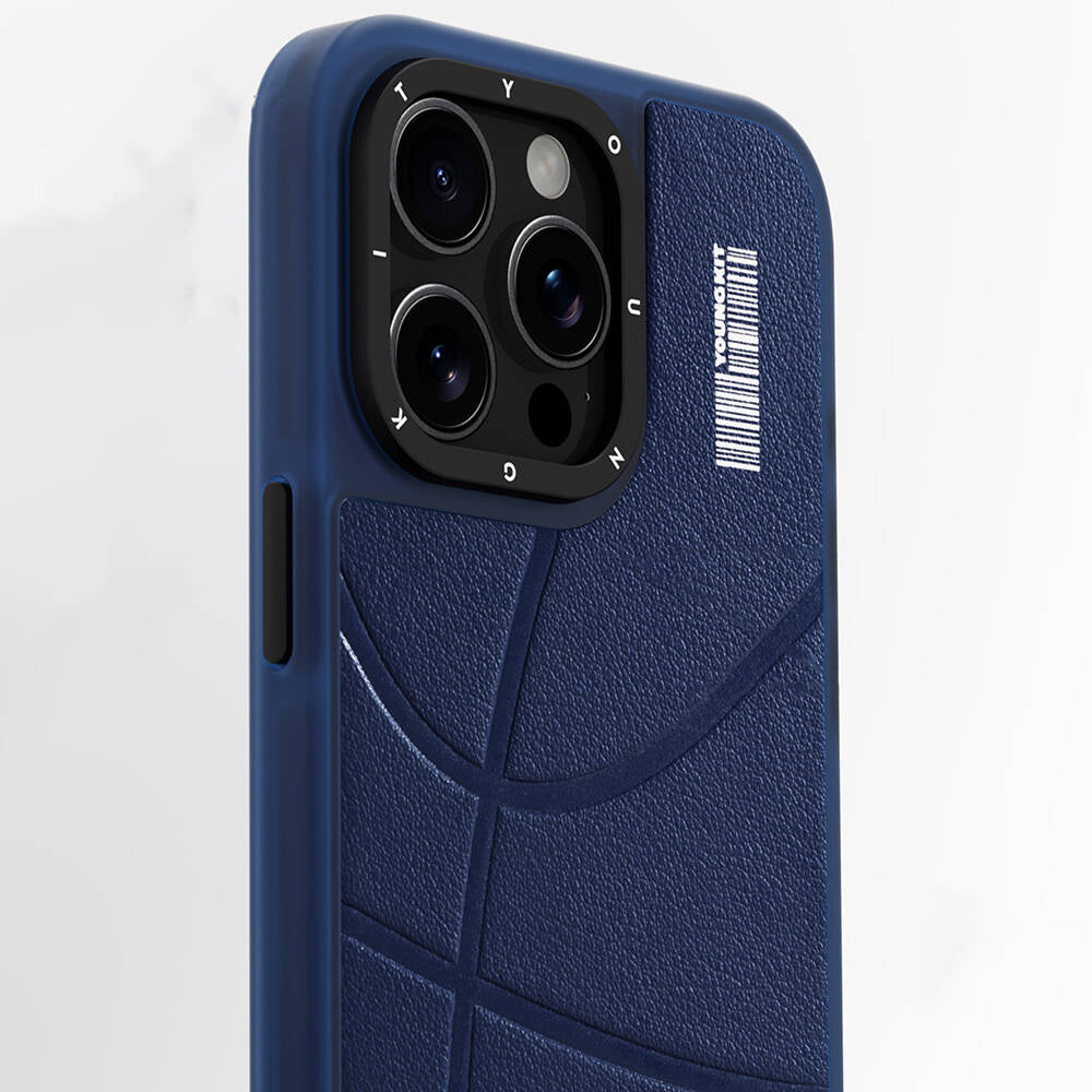 Apple iPhone 15 Pro Max Kılıf M-safe Şarj Özellikli Youngkit Backboard Serisi Leather Kapak Pembe