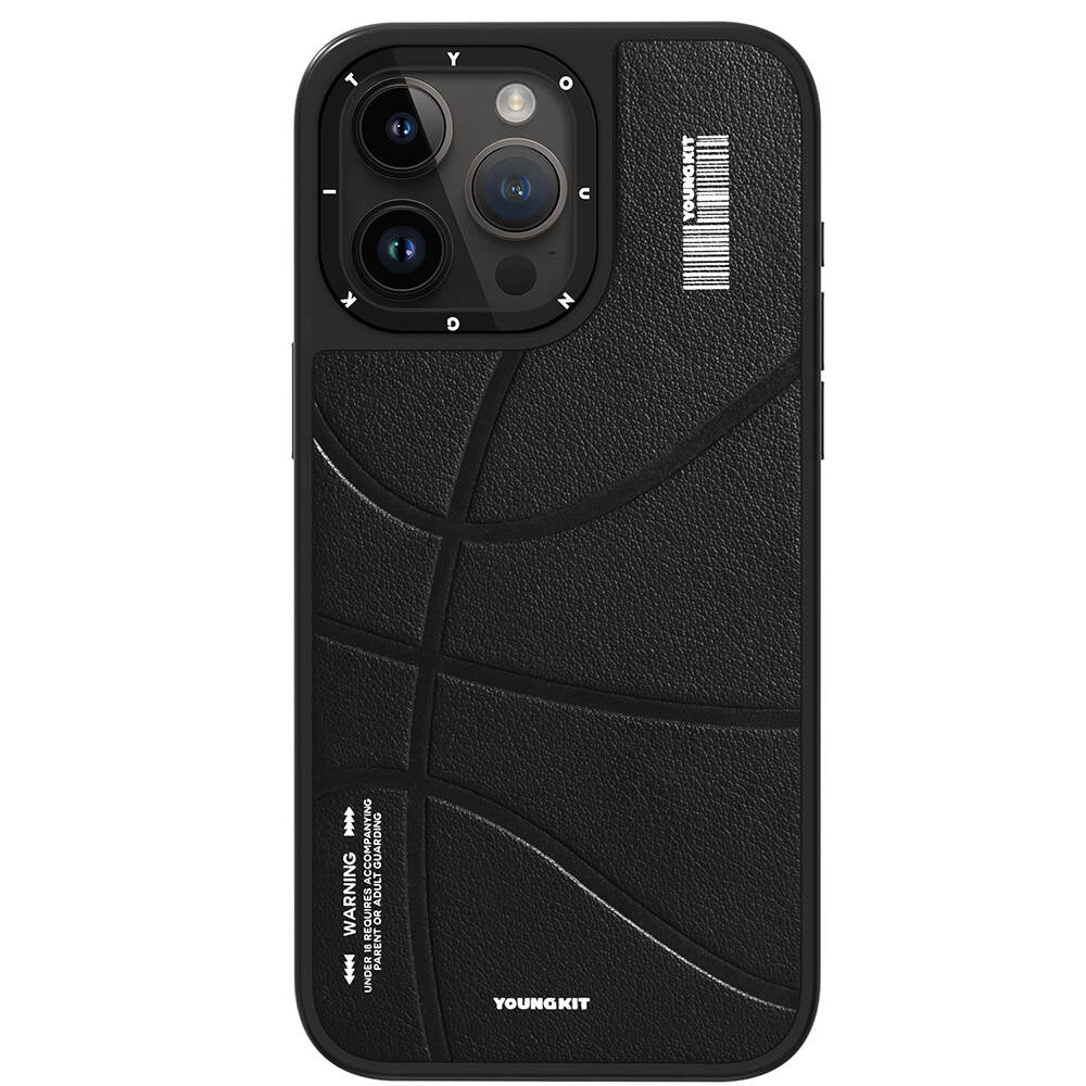 Apple iPhone 15 Pro Max Kılıf M-safe Şarj Özellikli Youngkit Backboard Serisi Leather Kapak Mavi