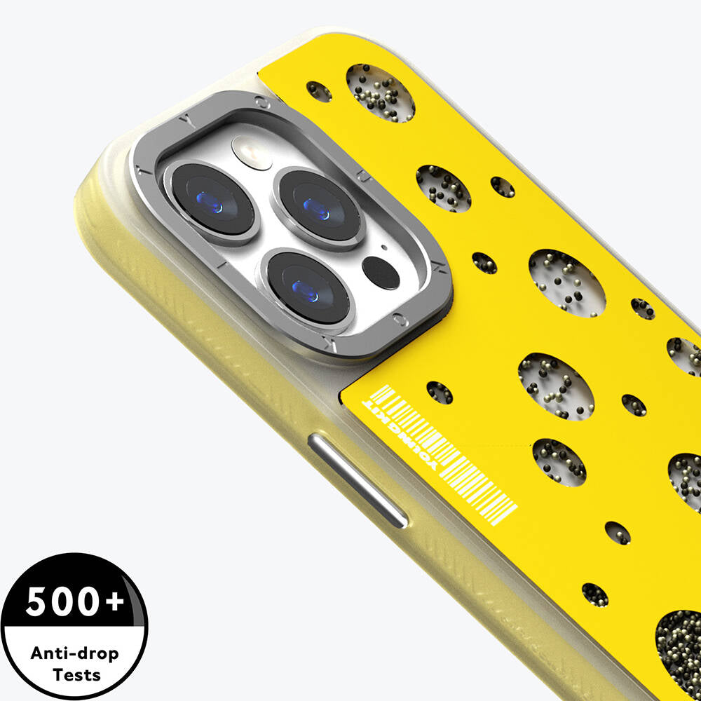 Apple iPhone 15 Pro Max Kılıf M-safe Şarj Özellikli Youngkit Quicksand Beads Serisi Kapak Kırmızı